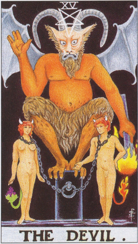塔罗牌牌意:恶魔正位与恶魔逆位的解析与含义-塔罗师学院