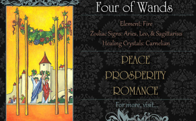 塔羅牌義：權杖四  Four of Wands