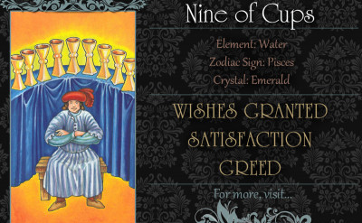 塔羅牌義：聖杯九  Nine of Cups