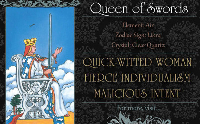 塔羅牌義：寶劍皇后 Queen of Swords