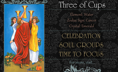 塔羅牌義：聖杯三  Three of Cups