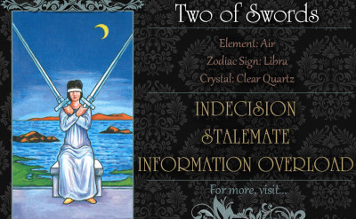 塔羅牌義：寶劍二 Two of Swords