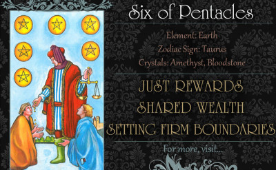塔羅牌義：錢幣六 Six of Pentacles