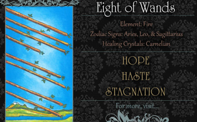 塔羅牌義：權杖八  Eight of Wands