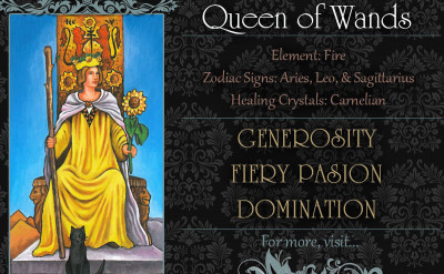 塔羅牌義：權杖皇后  Queen of Wands