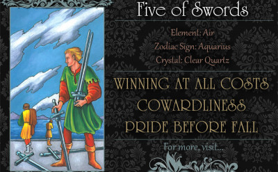 塔羅牌義：寶劍五 Five of Swords