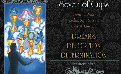 塔羅牌義：聖杯七  Seven of Cups