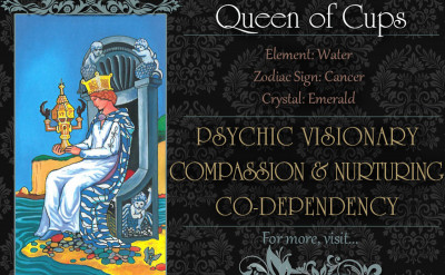 塔羅牌義：聖杯皇后 Queen of Cups